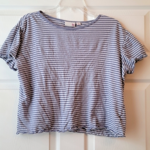 SO Crop Top Short Sleeve Shirt Large - Picture 1 of 7